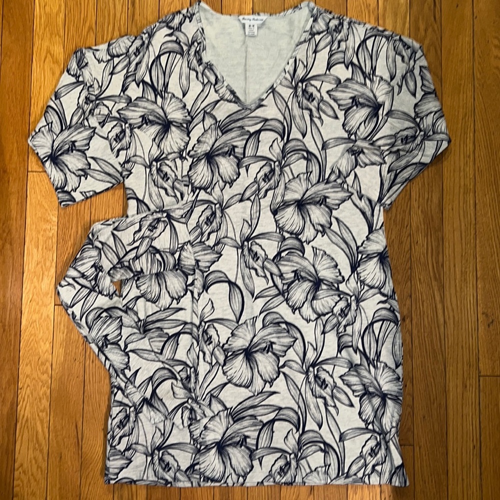 TOMMY BAHAMA  - Heather Sands Tropical Print Faux Wrap Dress - Medium